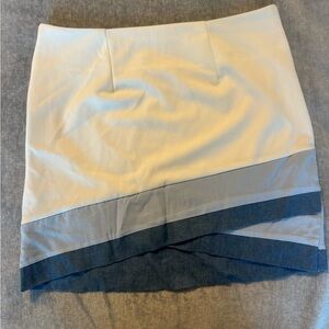Blue White Mini Skirt